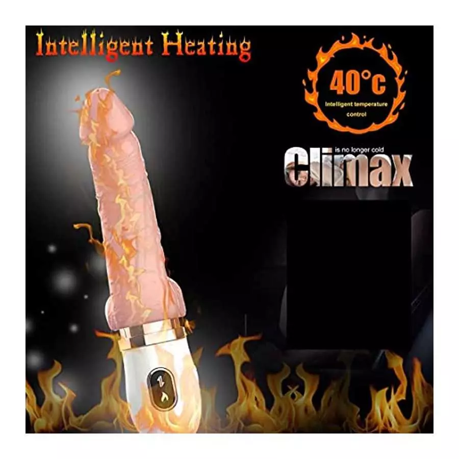 Thrusting Dildo Vibrator Sex Toy for Women, Realistic Vibrating Dildo Thruster Throat Trainer, Silicone Suction Cup Dildo for Me