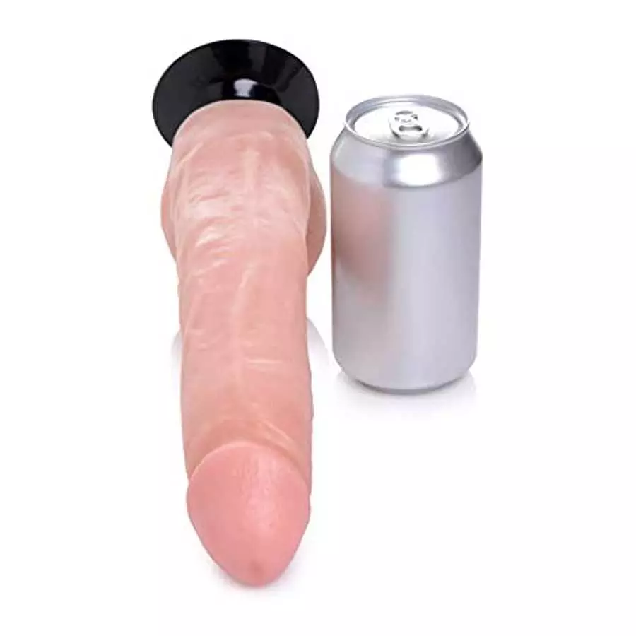 Lynx 10 Inch Vibrating Dildo With Balls - Light
