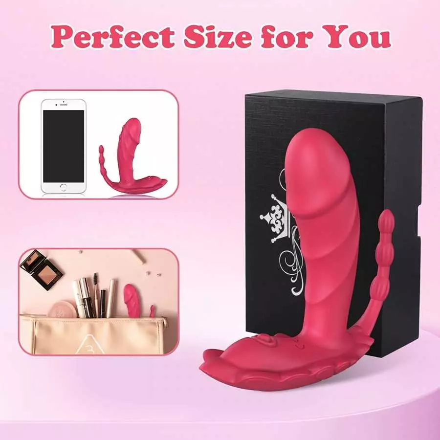 Wearable Panty Vibrator Sex Toy for Women, Clitoral G Spot Stimulator Anal Butterfly Vibrating Panties with 8 Vibration Modes Wa