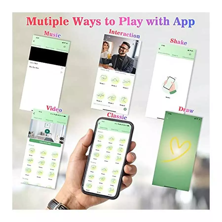 antcree Wearable Vibrator, APP & Remote Control G-Spot Dildo Vibrator with 9 Thrusting x Vibrating Modes, Panty Massager for Vag