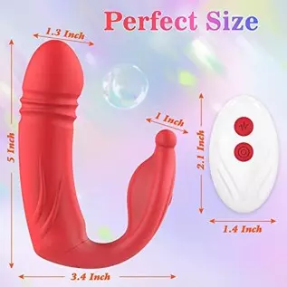 antcree Wearable Vibrator, APP & Remote Control G-Spot Dildo Vibrator with 9 Thrusting x Vibrating Modes, Panty Massager for Vag antcree Wearable Vibrator, APP & Remote Control G-Spot Dildo Vibrator with 9 Thrusting x Vibrating Modes, Panty Massager for Vag