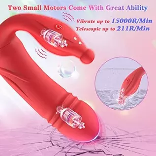 antcree Wearable Vibrator, APP & Remote Control G-Spot Dildo Vibrator with 9 Thrusting x Vibrating Modes, Panty Massager for Vag antcree Wearable Vibrator, APP & Remote Control G-Spot Dildo Vibrator with 9 Thrusting x Vibrating Modes, Panty Massager for Vag