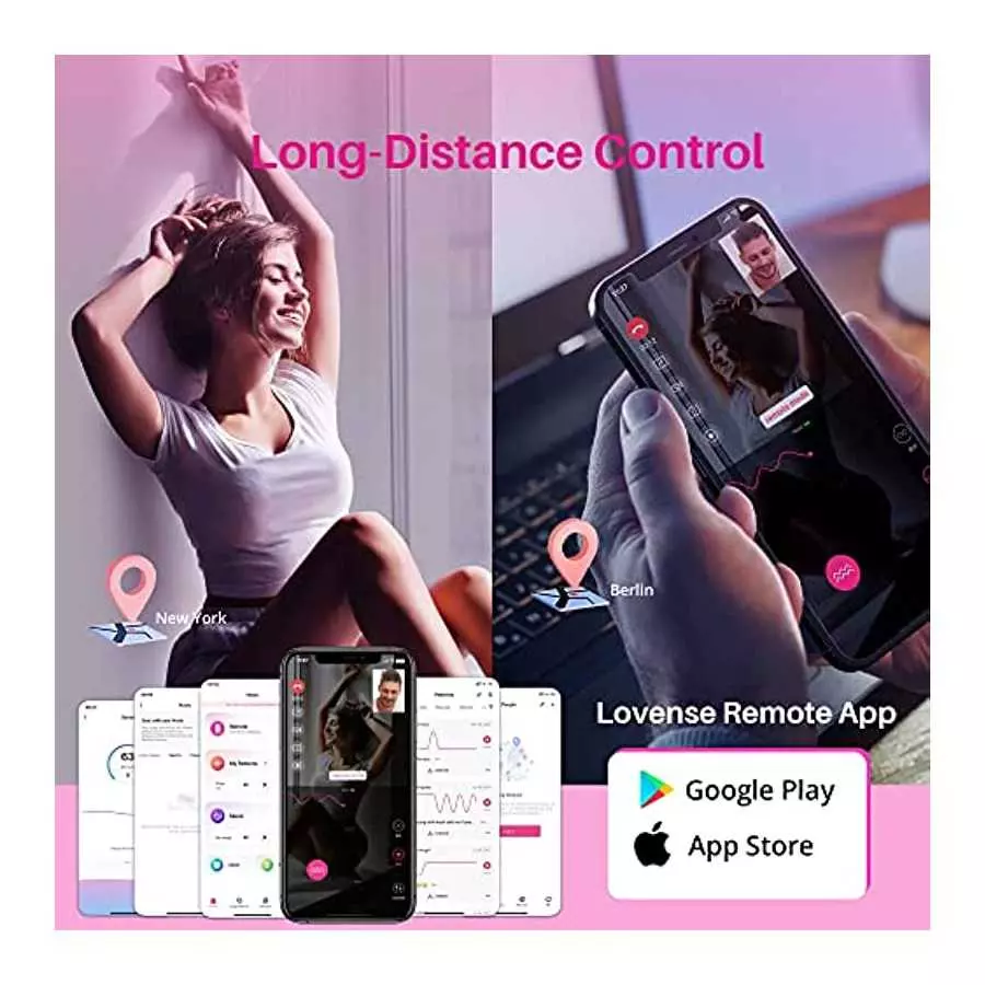 LOVENSE Flexer Wearable Panty Vibrator, App Remote Control Butterfly Vibrator for Women Pleasure, Rechargeable Clitoral G Spot S