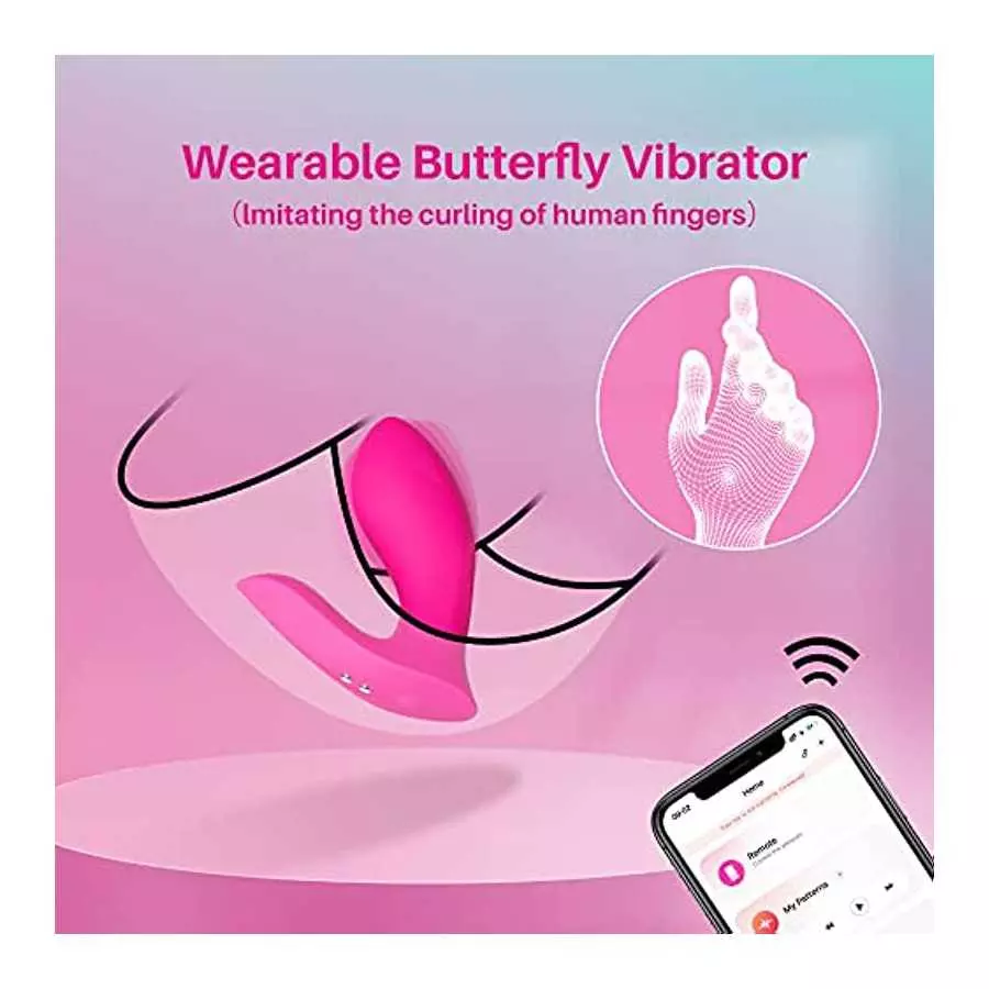 LOVENSE Flexer Wearable Panty Vibrator, App Remote Control Butterfly Vibrator for Women Pleasure, Rechargeable Clitoral G Spot S