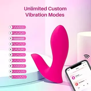 LOVENSE Flexer Wearable Panty Vibrator, App Remote Control Butterfly Vibrator for Women Pleasure, Rechargeable Clitoral G Spot S LOVENSE Flexer Wearable Panty Vibrator, App Remote Control Butterfly Vibrator for Women Pleasure, Rechargeable Clitoral G Spot S