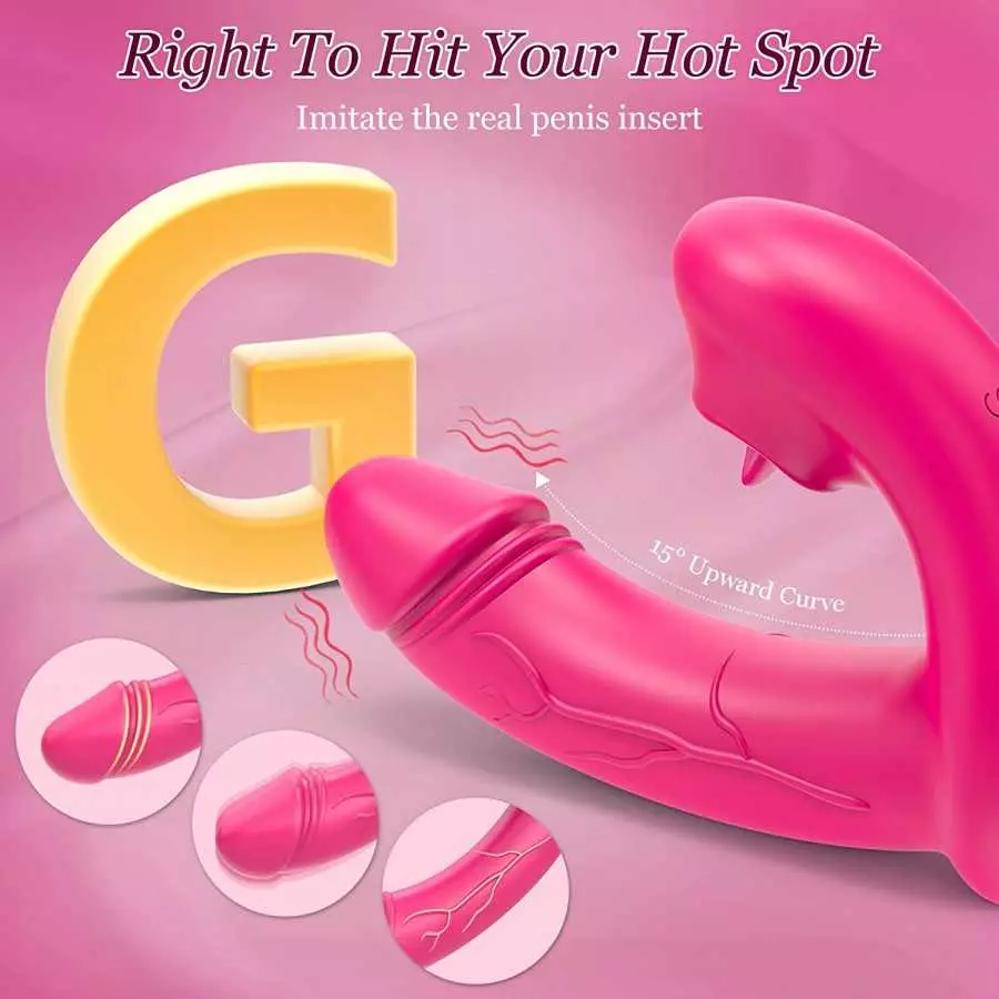 LLMIL G Spot Clitoral Vibrator for Women Remote Control 3 Licking Modes Wearable Vibrator, Butterfly Vibrator with Rose Sex Vagi