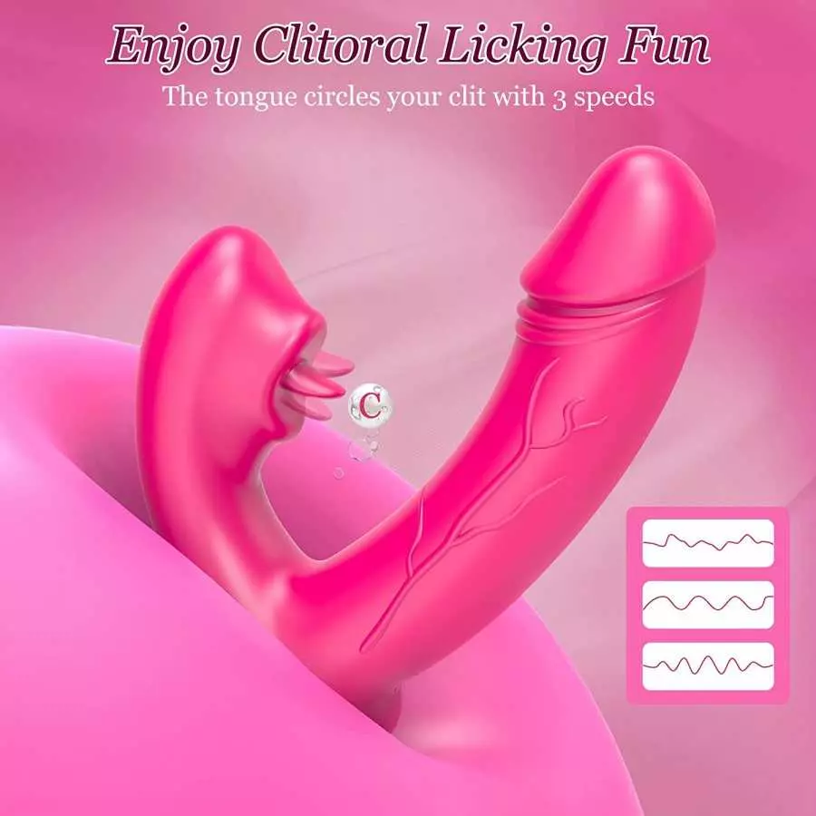 LLMIL G Spot Clitoral Vibrator for Women Remote Control 3 Licking Modes Wearable Vibrator, Butterfly Vibrator with Rose Sex Vagi