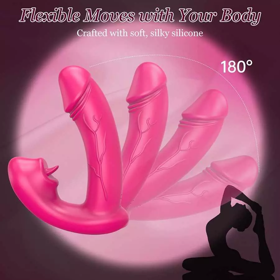 LLMIL G Spot Clitoral Vibrator for Women Remote Control 3 Licking Modes Wearable Vibrator, Butterfly Vibrator with Rose Sex Vagi