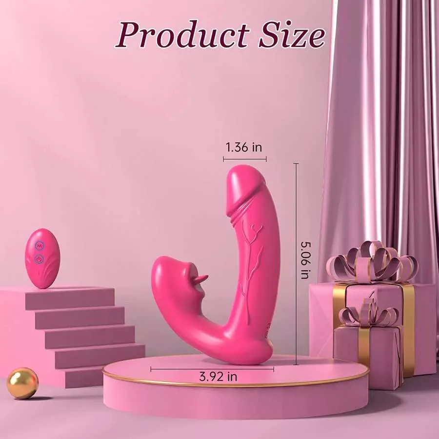 LLMIL G Spot Clitoral Vibrator for Women Remote Control 3 Licking Modes Wearable Vibrator, Butterfly Vibrator with Rose Sex Vagi