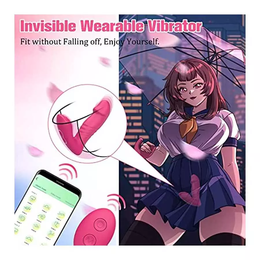 Wearable Vibrator Sex Toys for Women, Clitoral G Spot Panties Vibrator with APP Remote Control, Butterfly Dildo Vibrator Clitora