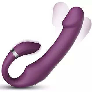 Clitoral G-Spot Vibrator with Heating, Dual Vibrating Dildo Vibrator Stimulator with Penis-Shaped, 10 Powerful Vibrations Couple