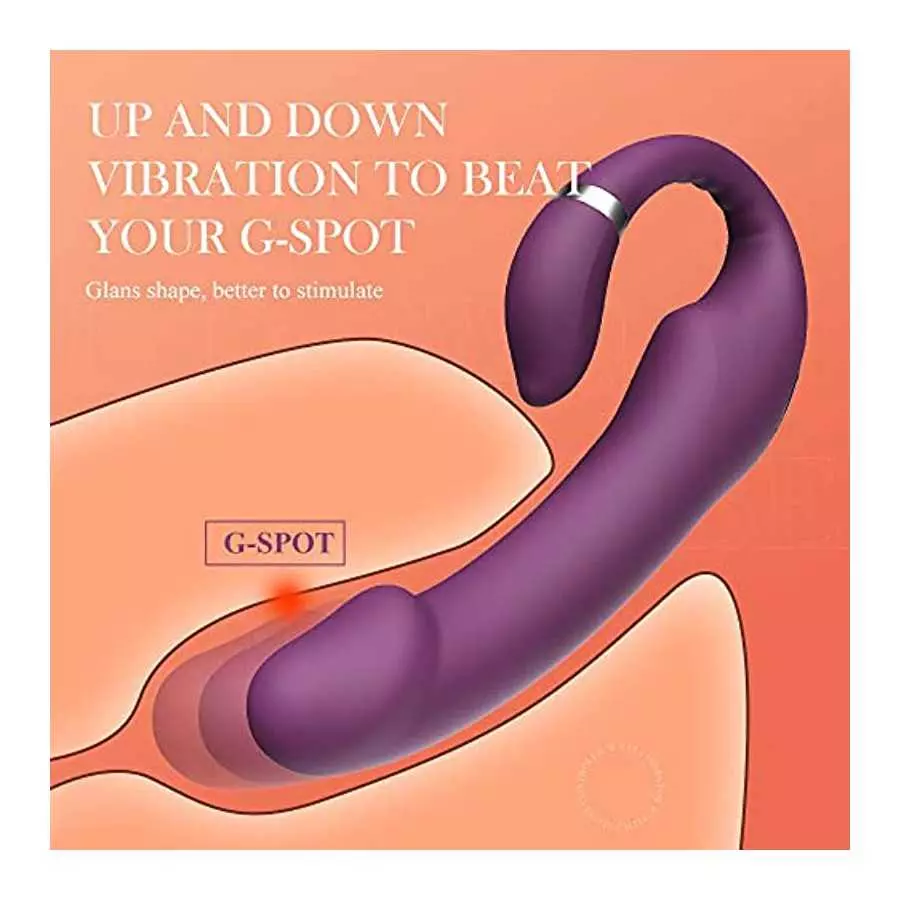 Clitoral G-Spot Vibrator with Heating, Dual Vibrating Dildo Vibrator Stimulator with Penis-Shaped, 10 Powerful Vibrations Couple