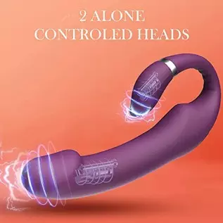 Clitoral G-Spot Vibrator with Heating, Dual Vibrating Dildo Vibrator Stimulator with Penis-Shaped, 10 Powerful Vibrations Couple Clitoral G-Spot Vibrator with Heating, Dual Vibrating Dildo Vibrator Stimulator with Penis-Shaped, 10 Powerful Vibrations Couple