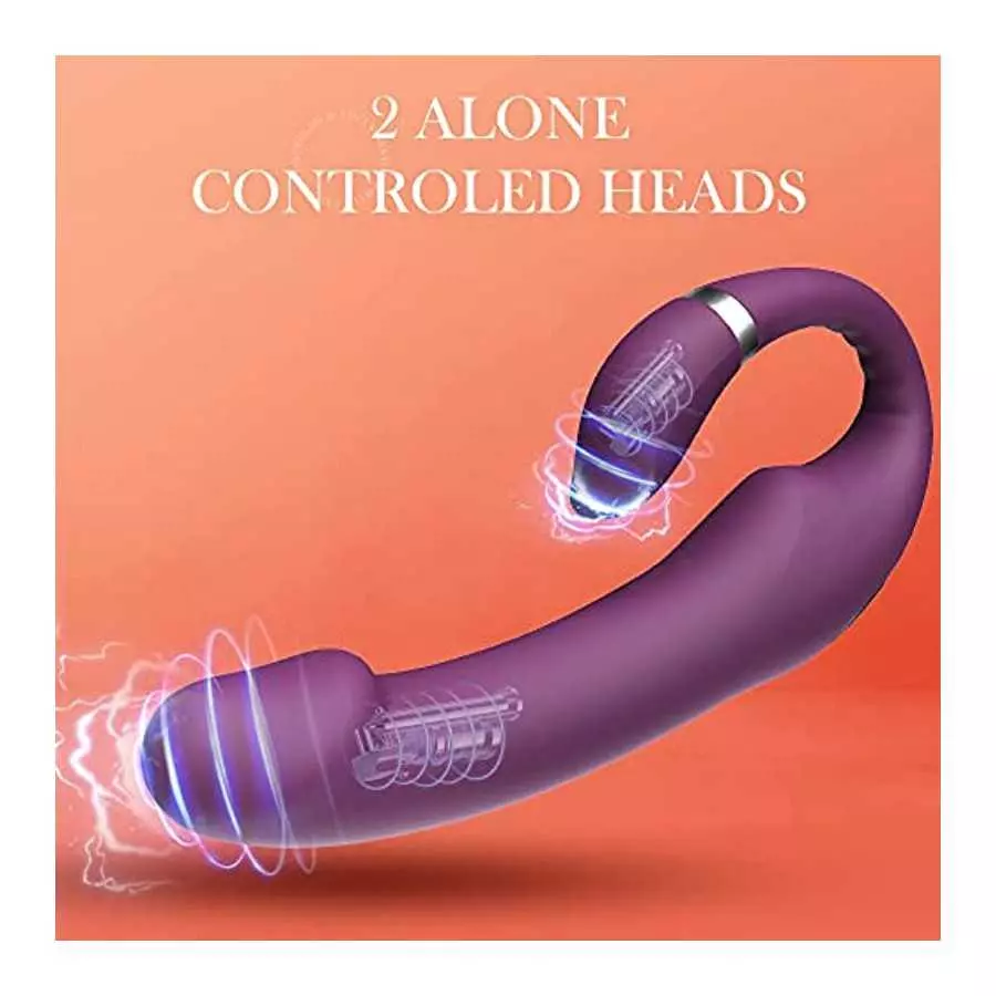 Clitoral G-Spot Vibrator with Heating, Dual Vibrating Dildo Vibrator Stimulator with Penis-Shaped, 10 Powerful Vibrations Couple
