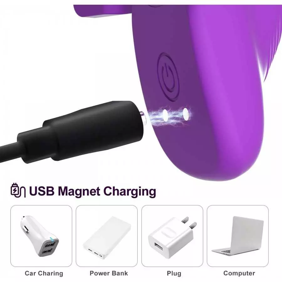 Wearable Vibrator with Magnetic Wings - SEXY SLAVE Daniel Tiny Remote Control Vibrating Panties, 10X Rechargeable Quiet Clitoral