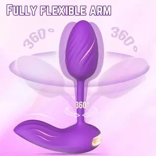 Dual Motor Remote Control Vibrator with Vibrating Egg - Ruby, G Spot Vibrator with 10 Intense Vibrations, Wearable Vibrator with