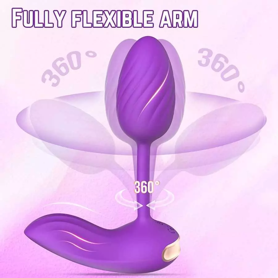 Dual Motor Remote Control Vibrator with Vibrating Egg - Ruby, G Spot Vibrator with 10 Intense Vibrations, Wearable Vibrator with