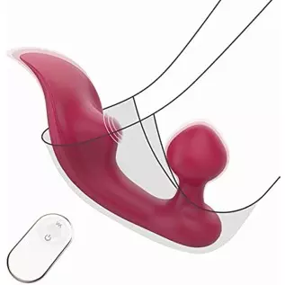 Wearable Clitoral Panty, Sex Toy for Women, Vibrating Panties Rose Vibrator Anal Butt Plug Remote Control with 9 Vibrations, Wat