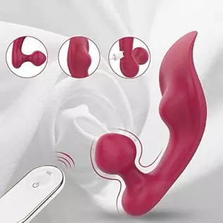 Wearable Clitoral Panty, Sex Toy for Women, Vibrating Panties Rose Vibrator Anal Butt Plug Remote Control with 9 Vibrations, Wat Wearable Clitoral Panty, Sex Toy for Women, Vibrating Panties Rose Vibrator Anal Butt Plug Remote Control with 9 Vibrations, Wat