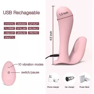 Wearable Panty Vibrator for G Spot Clitoral Stimulation, Remote Control Vibrating Panties with 10 Vibration Modes, Butterfly Sti Wearable Panty Vibrator for G Spot Clitoral Stimulation, Remote Control Vibrating Panties with 10 Vibration Modes, Butterfly Sti