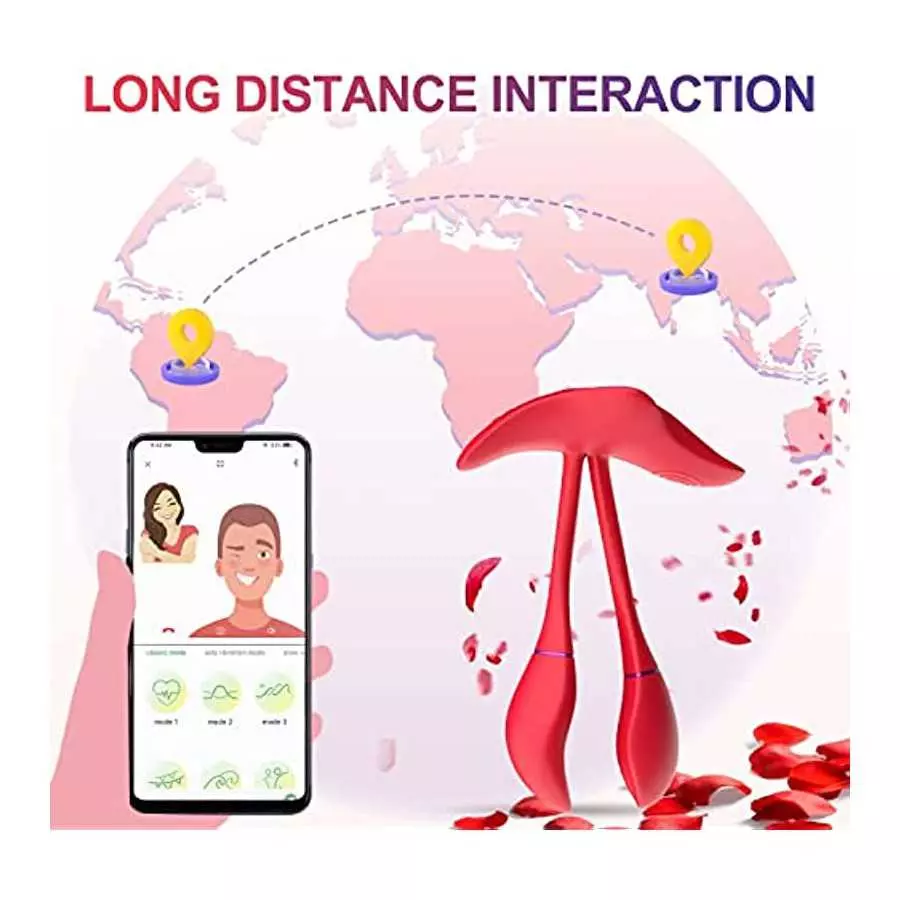 Rose Sex Toys for Women App Controlled Wearable Panty Vibrators Pistil Vibrating Panties Adult Toys, G Spot Butterfly Vibrator C