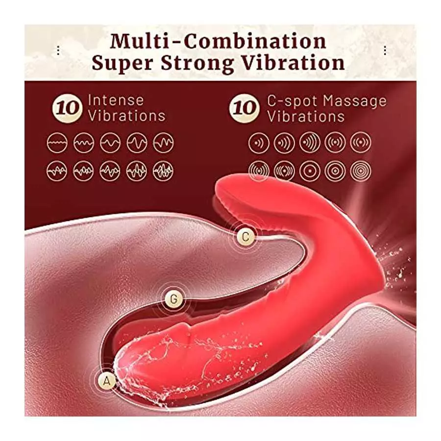 Sex Toys for Women, APP Remote Control Wearable Dildo G Spot Vibrators Adult Toys, Dual Stimulator Motor Each 10 Vibration Modes