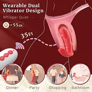 Sex Toys for Women, APP Remote Control Wearable Dildo G Spot Vibrators Adult Toys, Dual Stimulator Motor Each 10 Vibration Modes
