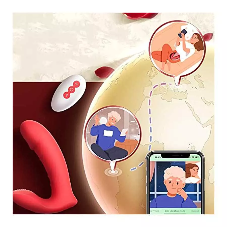 Sex Toys for Women, APP Remote Control Wearable Dildo G Spot Vibrators Adult Toys, Dual Stimulator Motor Each 10 Vibration Modes