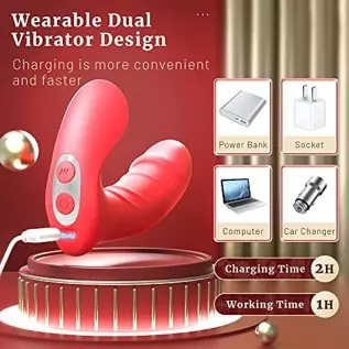 Sex Toys for Women, APP Remote Control Wearable Dildo G Spot Vibrators Adult Toys, Dual Stimulator Motor Each 10 Vibration Modes