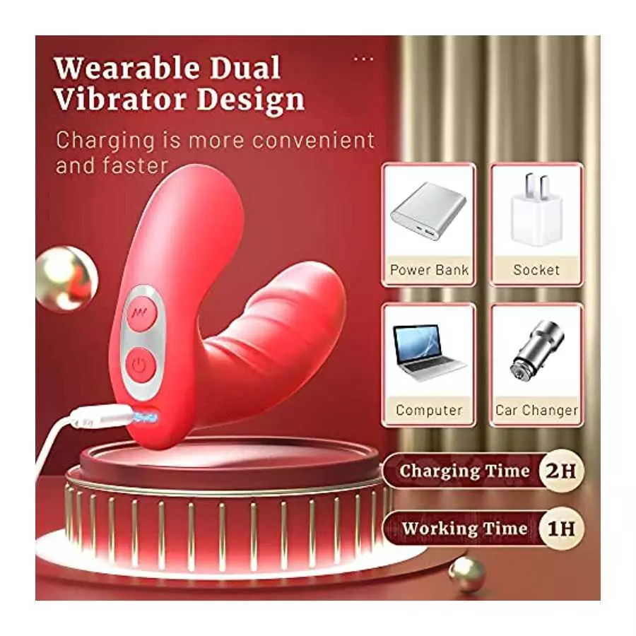 Sex Toys for Women, APP Remote Control Wearable Dildo G Spot Vibrators Adult Toys, Dual Stimulator Motor Each 10 Vibration Modes