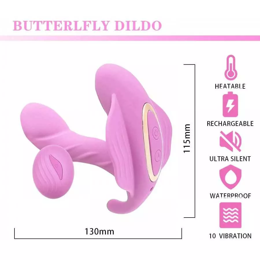 Wireless Remote Control Vibrator Clitorial G spot Butterfly Stimulator Smart Heating 10 Kinds Vibration Soft Flirting Dildo Vibr