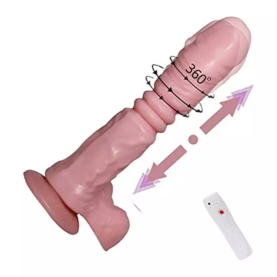 Thrusting Dildo Vibrator for Women, 9.2" Vibrating Dildo for G Spot Anal Play with 3 Thrusting & 5 Vibration, Realistic Thrustin