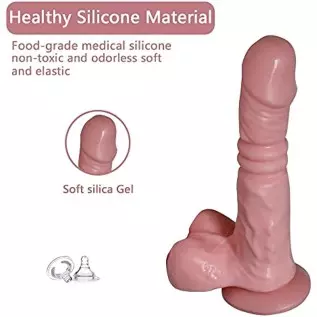 Thrusting Dildo Vibrator for Women, 9.2" Vibrating Dildo for G Spot Anal Play with 3 Thrusting & 5 Vibration, Realistic Thrustin