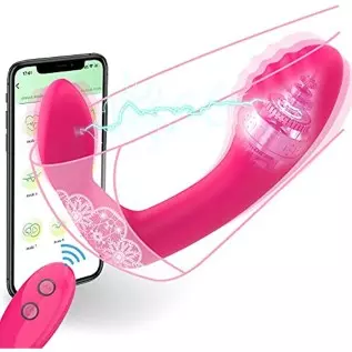 FEBIA Wearable Panty Vibrator,APP Control Clitoral Stimulator with 7 Vibrating 3 Pulsating Thrusting Modes,G Spot Vibrator,Water