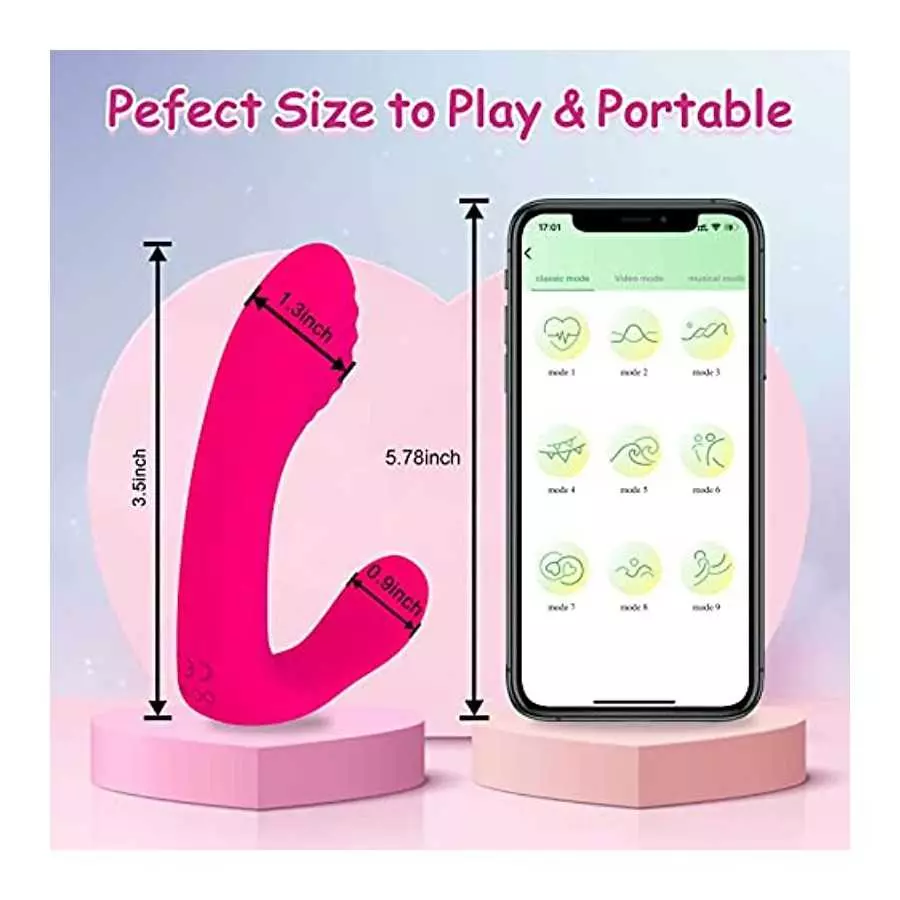 FEBIA Wearable Panty Vibrator,APP Control Clitoral Stimulator with 7 Vibrating 3 Pulsating Thrusting Modes,G Spot Vibrator,Water