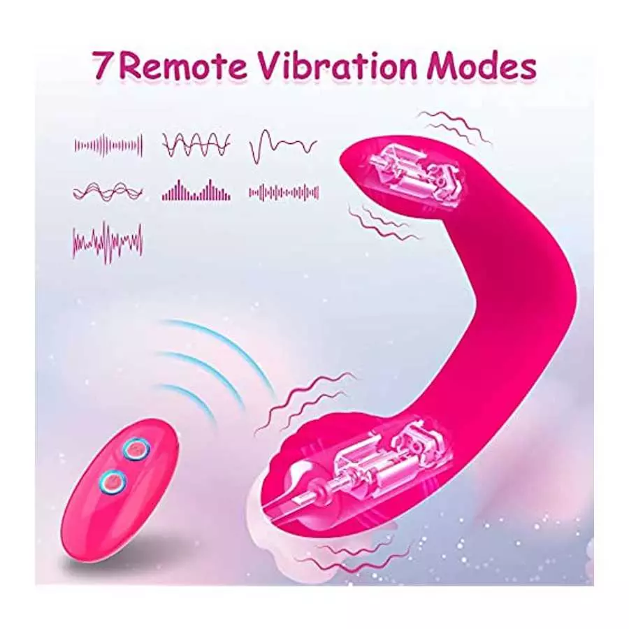 FEBIA Wearable Panty Vibrator,APP Control Clitoral Stimulator with 7 Vibrating 3 Pulsating Thrusting Modes,G Spot Vibrator,Water