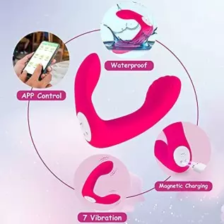 FEBIA Wearable Panty Vibrator,APP Control Clitoral Stimulator with 7 Vibrating 3 Pulsating Thrusting Modes,G Spot Vibrator,Water FEBIA Wearable Panty Vibrator,APP Control Clitoral Stimulator with 7 Vibrating 3 Pulsating Thrusting Modes,G Spot Vibrator,Water