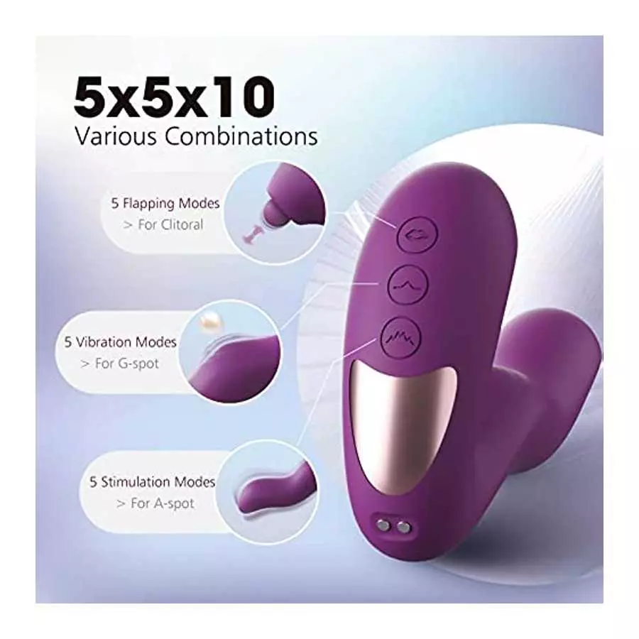 Adult Sex Toys Women Sex Toy-G Spot Clitoral Vibrator Stimulator, Vibrating Dildo Wearable Panty Rose Sex Toy with Multi Tapping