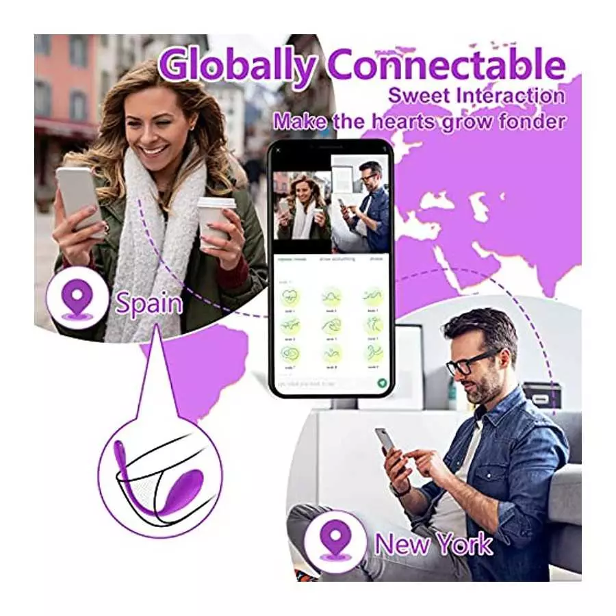 Wearable Panty Vibrator for G Spot,Clit Stimulation with App＆Remote Control,Bullet Vibrator with 9 Vibrations Sex Toy for Women 