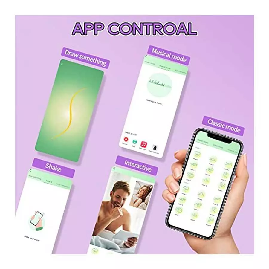 Vibrating Wiggling Wearable Clitoral with APP Remote Control Vibrator for Panties, Butterfly Vibrators for Women with 10 Vibrati