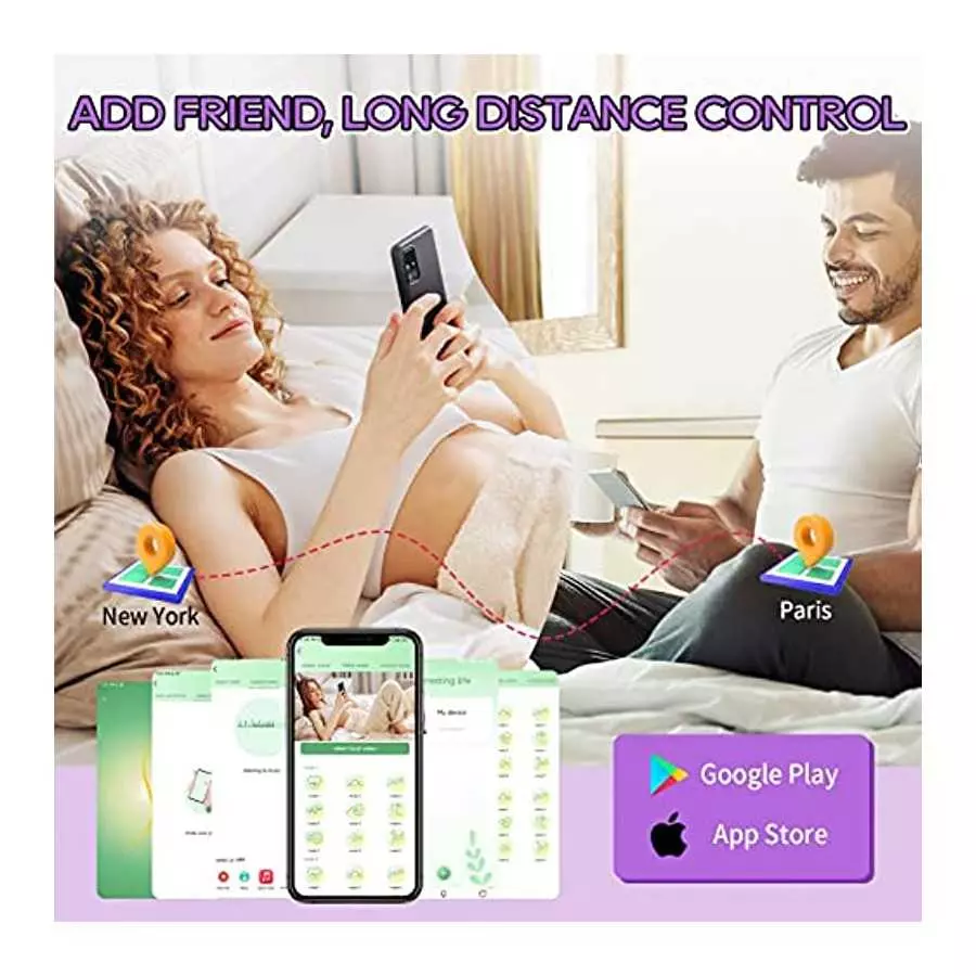 Vibrating Wiggling Wearable Clitoral with APP Remote Control Vibrator for Panties, Butterfly Vibrators for Women with 10 Vibrati