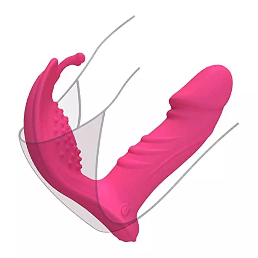 Wiggling Wearable Panty Vibrator with Insertable Dildo Wireless Remote Control for G Spot Clitoral Stimulation Rechargeable Butt Wiggling Wearable Panty Vibrator with Insertable Dildo Wireless Remote Control for G Spot Clitoral Stimulation Rechargeable Butt