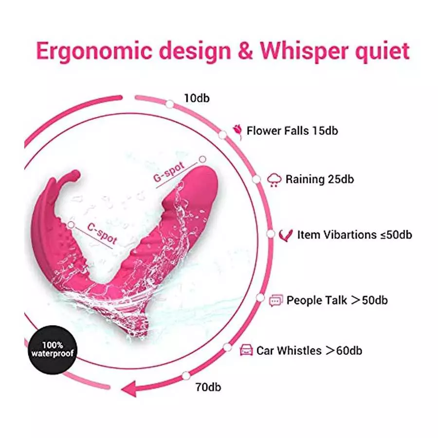 Wiggling Wearable Panty Vibrator with Insertable Dildo Wireless Remote Control for G Spot Clitoral Stimulation Rechargeable Butt