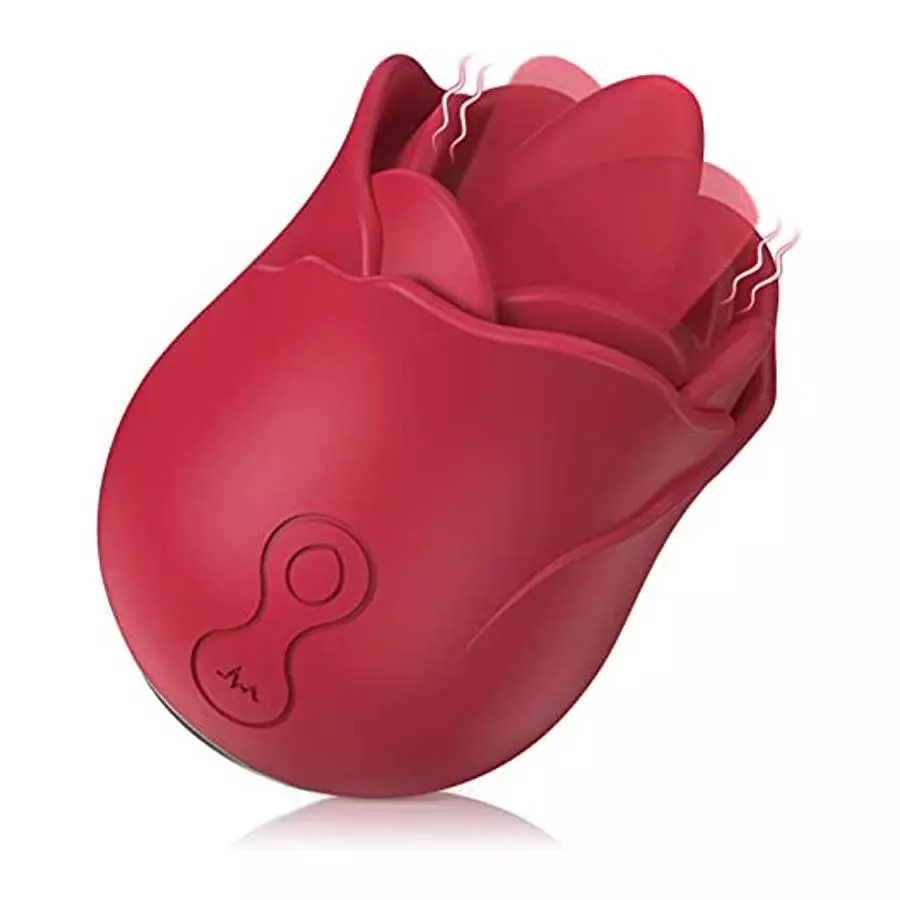 Rose Toy Vibrator for Women, with 10 Vibrating Pleasure for Clitoris & Nipple Stimulation, Tongue Licking Mini Clitoral Vibrator Rose Toy Vibrator for Women, with 10 Vibrating Pleasure for Clitoris & Nipple Stimulation, Tongue Licking Mini Clitoral Vibrator