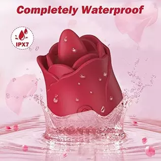 Rose Toy Vibrator for Women, with 10 Vibrating Pleasure for Clitoris & Nipple Stimulation, Tongue Licking Mini Clitoral Vibrator Rose Toy Vibrator for Women, with 10 Vibrating Pleasure for Clitoris & Nipple Stimulation, Tongue Licking Mini Clitoral Vibrator