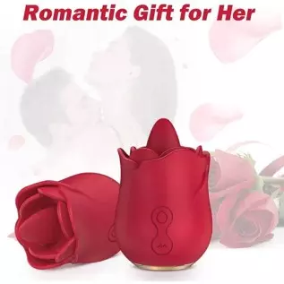 Rose Toy Vibrator for Women, with 10 Vibrating Pleasure for Clitoris & Nipple Stimulation, Tongue Licking Mini Clitoral Vibrator Rose Toy Vibrator for Women, with 10 Vibrating Pleasure for Clitoris & Nipple Stimulation, Tongue Licking Mini Clitoral Vibrator