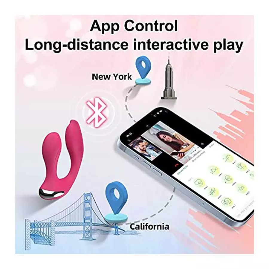 Dual Stimulation App Remote Control Wearable Panty Clitoral Vibrators Rose G Spot Butterfly Vibrator with 9+9 Strong Vibration A