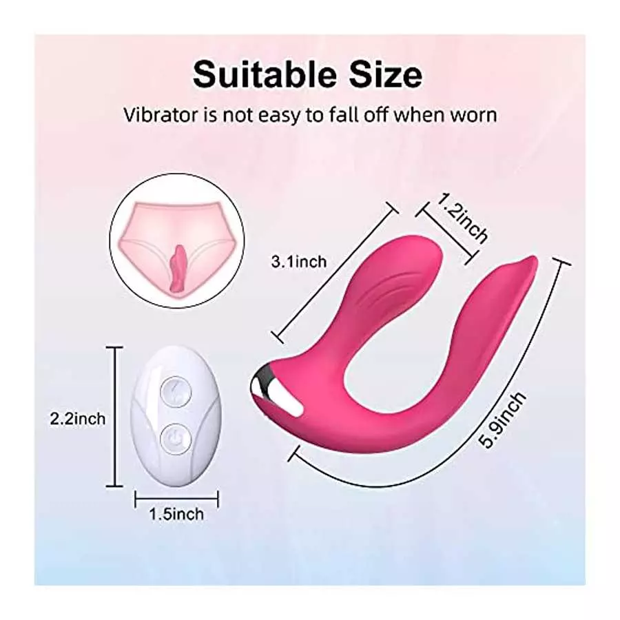 Dual Stimulation App Remote Control Wearable Panty Clitoral Vibrators Rose G Spot Butterfly Vibrator with 9+9 Strong Vibration A
