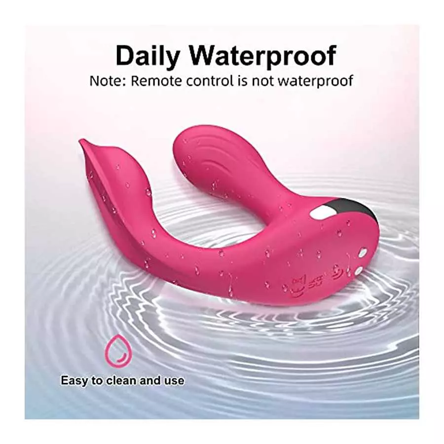 Dual Stimulation App Remote Control Wearable Panty Clitoral Vibrators Rose G Spot Butterfly Vibrator with 9+9 Strong Vibration A