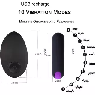 Remote Control Vibrator for Your Lover Gift to Spice Up Your Sex Life, 10 Modes Mini Bullet Vibrator for Her, USB Charge G Spot Remote Control Vibrator for Your Lover Gift to Spice Up Your Sex Life, 10 Modes Mini Bullet Vibrator for Her, USB Charge G Spot